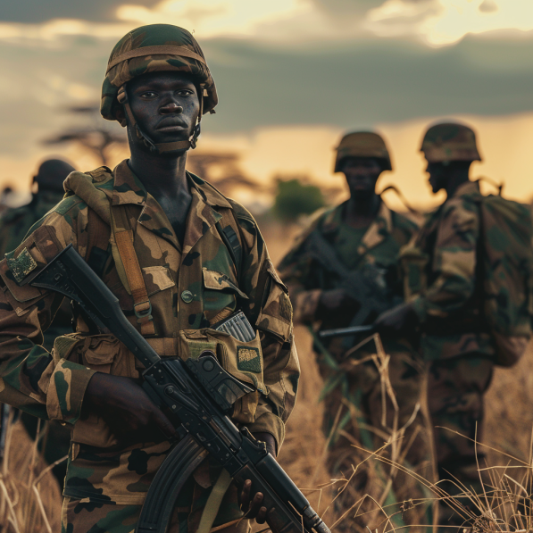 African soldiers